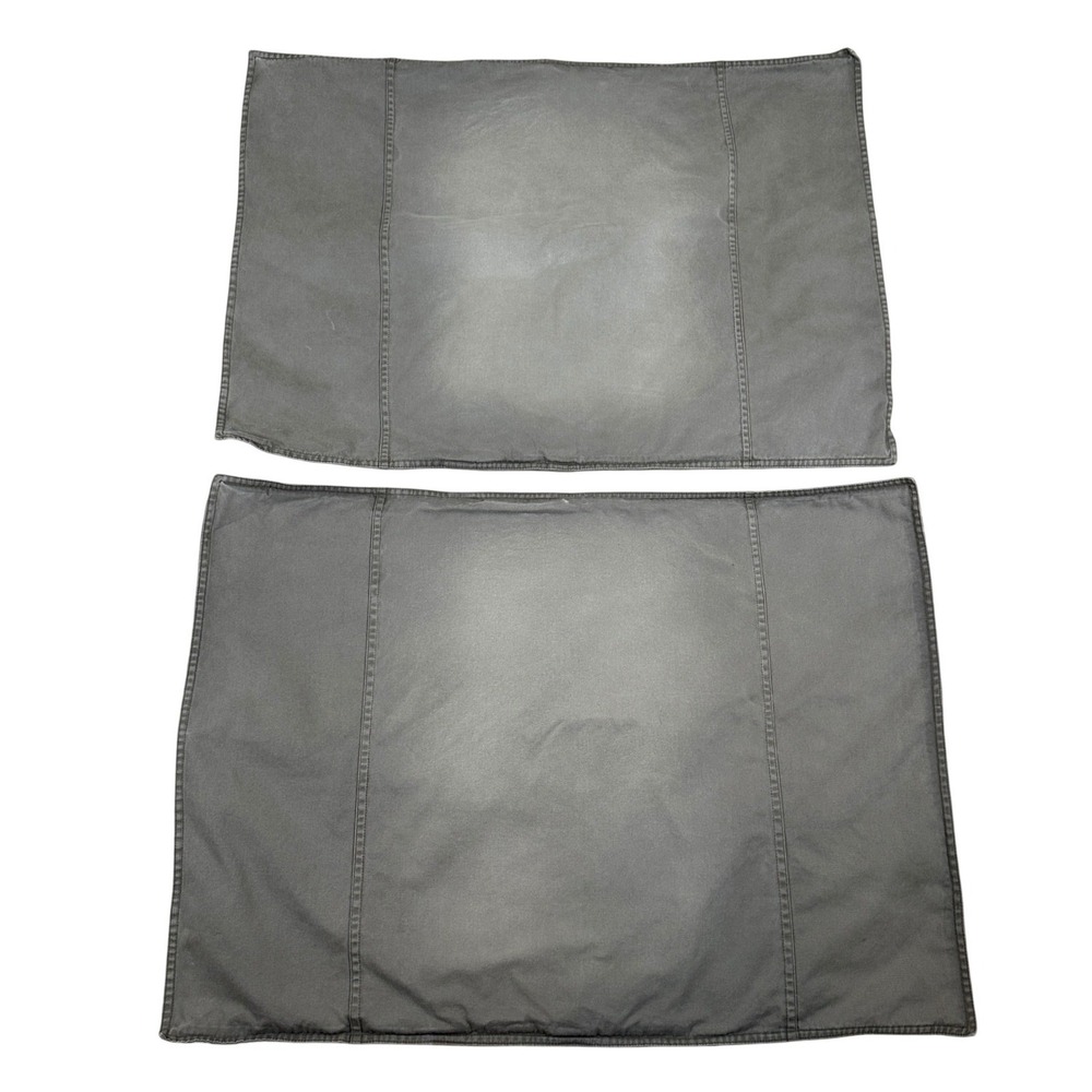RH TEEN‎ Gray Cotton Pillow Shams Set of 2 Standard Size Restoration Hardware
